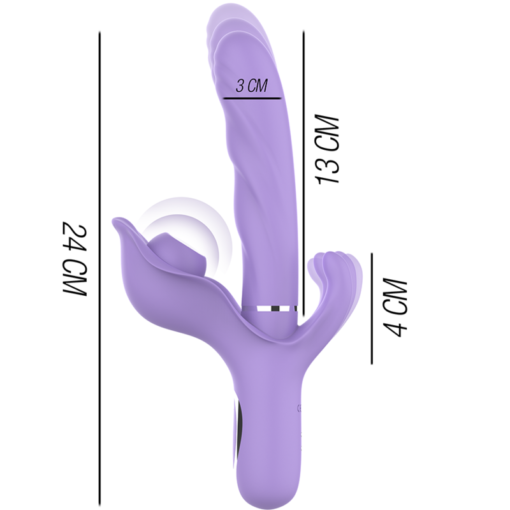 INTENSE - BILLIE VIBRATORE MULTIFUNZIONE RICARICABILE ONDE STIMOLANTI CON PULSANTE VIOLA - immagine 3