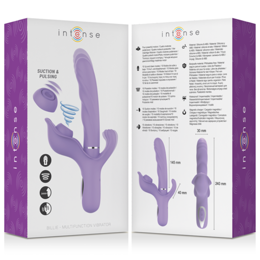 INTENSE - BILLIE VIBRATORE MULTIFUNZIONE RICARICABILE ONDE STIMOLANTI CON PULSANTE VIOLA - immagine 5
