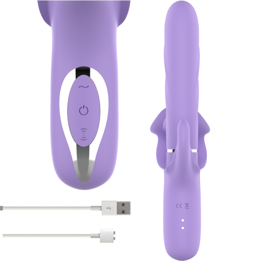 INTENSE - BILLIE VIBRATORE MULTIFUNZIONE RICARICABILE ONDE STIMOLANTI CON PULSANTE VIOLA - immagine 4