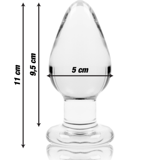 NEBULA SERIES BY IBIZA - MODELLO 3 PLUG ANALE VETRO BOROSILICATO TRASPARENTE 11 CM -O- 5 CM - immagine 3