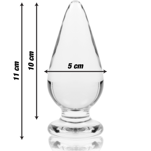 NEBULA SERIES BY IBIZA - MODELLO 4 PLUG ANALE VETRO BOROSILICATO TRASPARENTE 11 CM -O- 5 CM - immagine 3