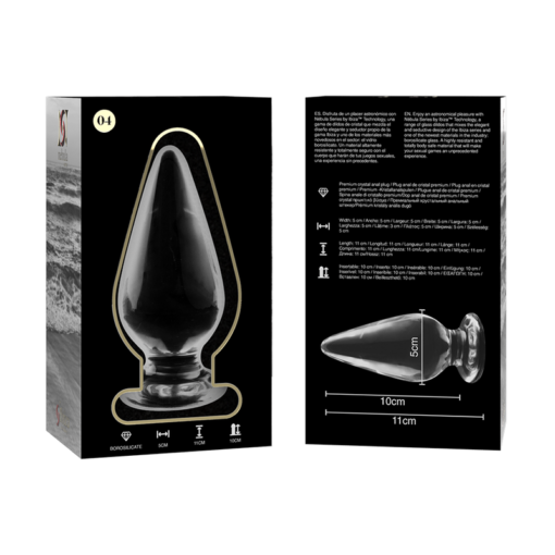 NEBULA SERIES BY IBIZA - MODELLO 4 PLUG ANALE VETRO BOROSILICATO TRASPARENTE 11 CM -O- 5 CM - immagine 6