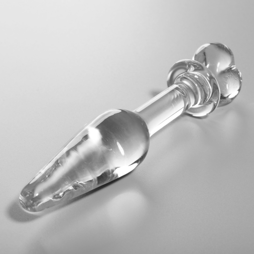 NEBULA SERIES BY IBIZA - MODELLO 7 PLUG ANALE VETRO BOROSILICATO TRASPARENTE 13.5 CM -O- 3 CM - immagine 2