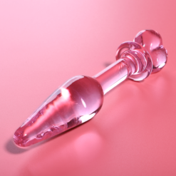 Alternative view of NEBULA SERIES BY IBIZA - MODELLO 7 PLUG ANALE VETRO BOROSILICATO ROSA 13.5 CM -O- 3 CM
