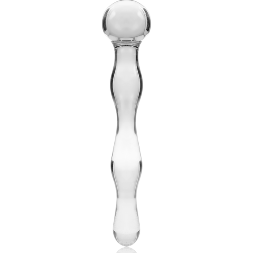NEBULA SERIES BY IBIZA - MODELLO 13 DILDO IN VETRO BOROSILICATO TRASPARENTE 18 CM -O- 3.5 CM - immagine 5