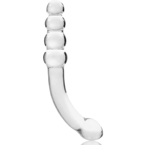 NEBULA SERIES BY IBIZA - MODELLO 14 DILDO IN VETRO BOROSILICATO TRASPARENTE 18.5 CM -O- 3 CM - immagine 5