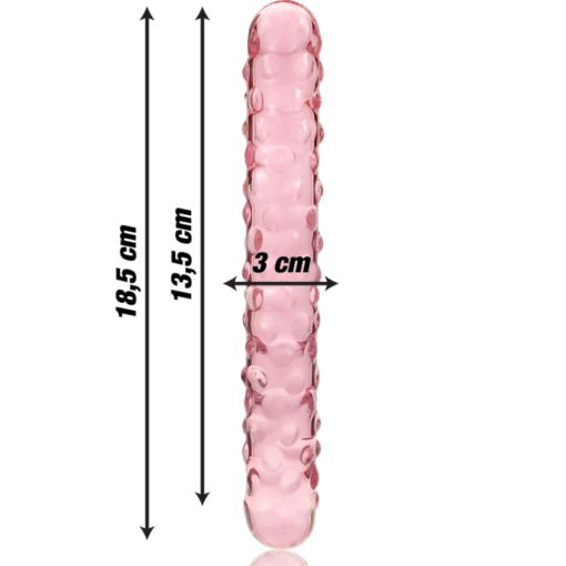 NEBULA SERIES BY IBIZA - MODELLO 15 DILDO IN VETRO BOROSILICATO ROSA 18.5 CM -O- 3 CM - immagine 3