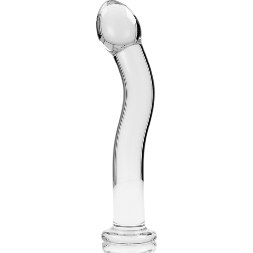 NEBULA SERIES BY IBIZA - MODELLO 18 DILDO IN VETRO BOROSILICATO TRASPARENTE 18.5 CM -O- 3.5 CM - immagine 5