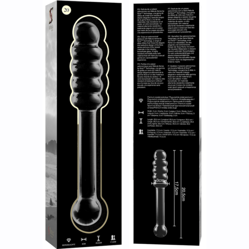 NEBULA SERIES BY IBIZA - MODELLO 20 DILDO IN VETRO BOROSILICATO TRASPARENTE 20.5 CM -O- 3 CM - immagine 6