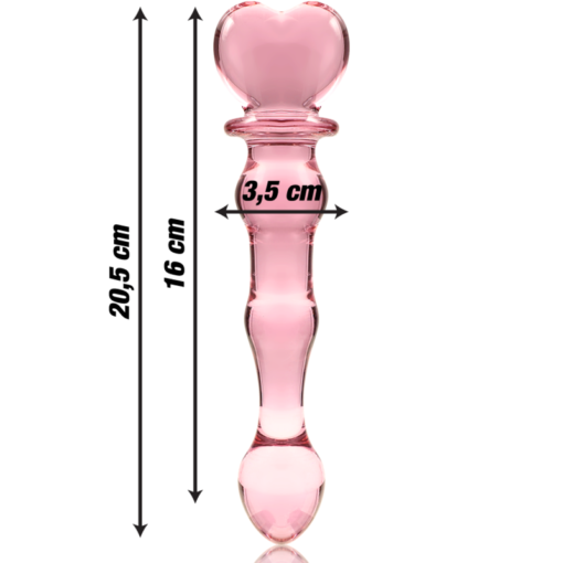 NEBULA SERIES BY IBIZA - MODELLO 21 DILDO IN VETRO BOROSILICATO ROSA 20.5 CM -O- 3.5 CM - immagine 3