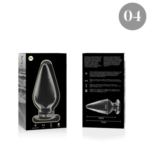 NEBULA SERIES BY IBIZA - MODELLO 4 PLUG ANALE VETRO BOROSILICATO TRASPARENTE 11 CM -O- 5 CM - immagine 4