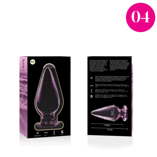NEBULA SERIES BY IBIZA - MODELLO 4 PLUG ANALE VETRO BOROSILICATO ROSA 11 CM -O- 5 CM - immagine 4