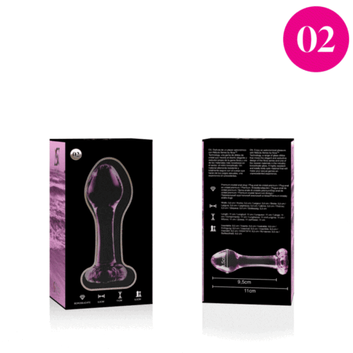NEBULA SERIES BY IBIZA - MODELLO 2 PLUG ANALE VETRO BOROSILICATO ROSA 11 CM -O- 3.5 CM - immagine 4