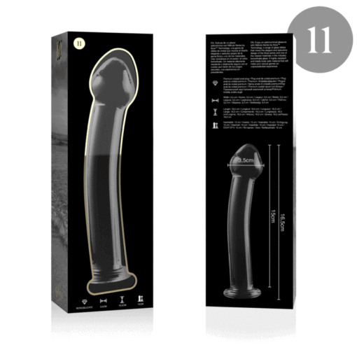 NEBULA SERIES BY IBIZA - MODELLO 11 DILDO IN VETRO BOROSILICATO TRASPARENTE 16 CM -O- 3 CM - immagine 4