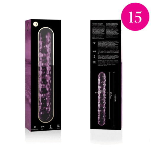 NEBULA SERIES BY IBIZA - MODELLO 15 DILDO IN VETRO BOROSILICATO ROSA 18.5 CM -O- 3 CM - immagine 4
