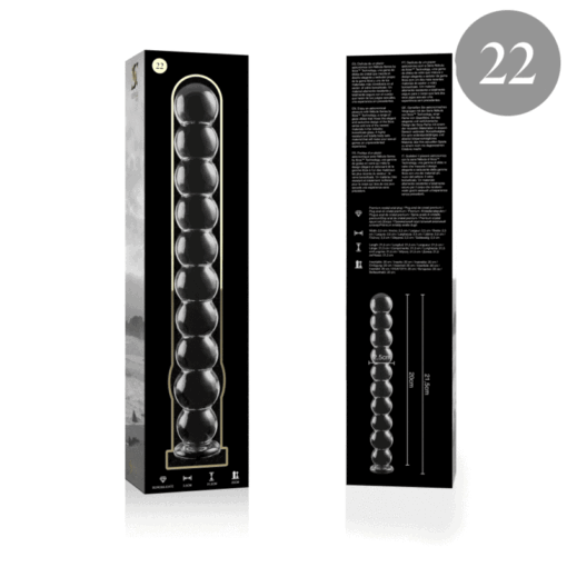 NEBULA SERIES BY IBIZA - MODELLO 22 DILDO IN VETRO BOROSILICATO TRASPARENTE 21.5 CM -O- 2.5 CM - immagine 4