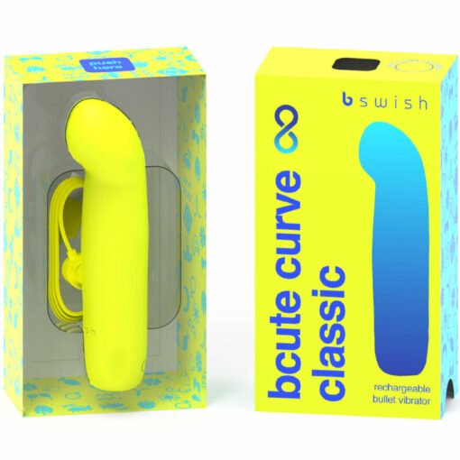 B SWISH - BCUTE CURVE INFINITE CLASSIC VIBRATORE IN SILICONE RICARICABILE GIALLO - immagine 2