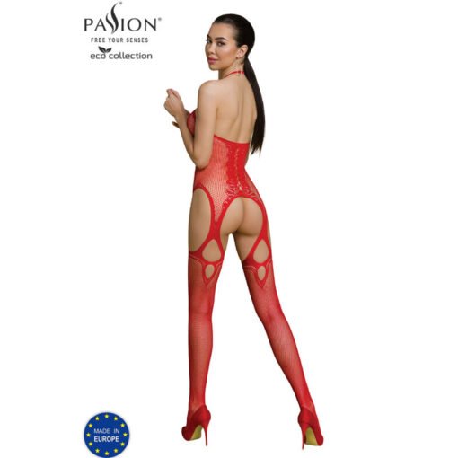 PASSION - COLLEZIONE ECO BODYSTOCKING ECO BS013 ROSSO - immagine 2