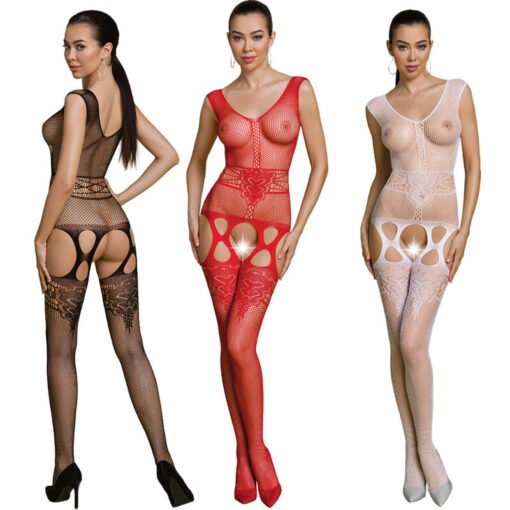 PASSION - COLLEZIONE ECO BODYSTOCKING ECO BS014 ROSSO - immagine 5