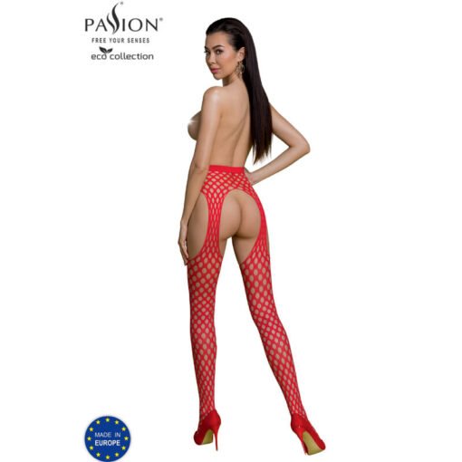PASSION - COLLEZIONE ECO BODYSTOCKING ECO S003 ROSSO - immagine 2