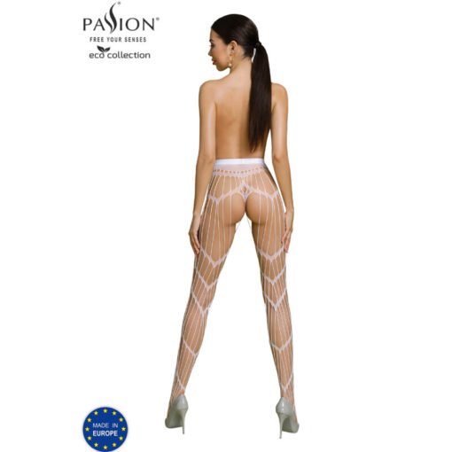 PASSION - COLLEZIONE ECO BODYSTOCKING ECO S006 BIANCO - immagine 2