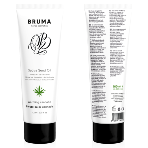 BRUMA - GEL SCORREVOLE ALL''OLIO DI SEMI DI SATIVA SCALDANTE GUSTO CANNABIS 100 ML - immagine 5