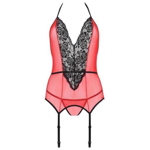 PASSION - CORSETTO PEONIA LINEA EROTICA ROSSO L/XL - immagine 4