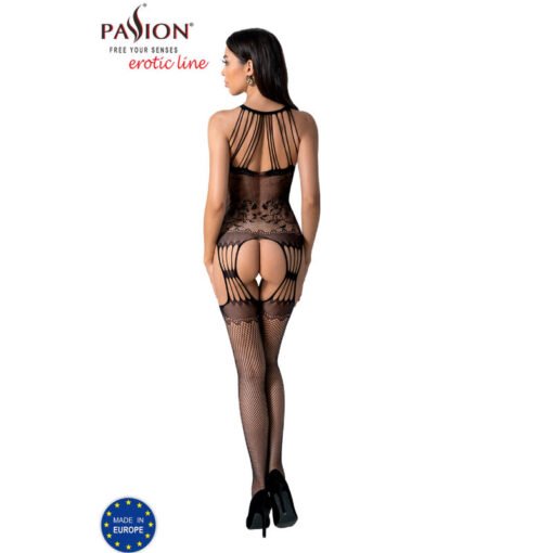 PASSION - BS095 BODYSTOCKING NERO TAGLIA UNICA - immagine 4