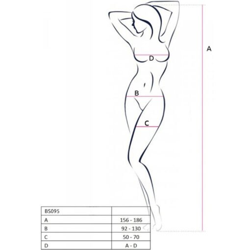 PASSION - BS095 BODYSTOCKING NERO TAGLIA UNICA - immagine 7