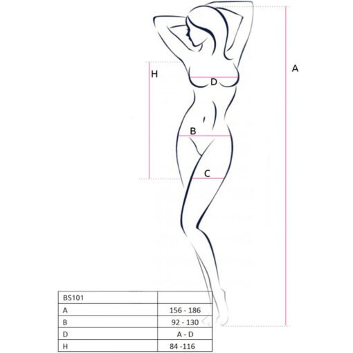PASSION - BS101 BODYSTOCK ROSSO TAGLIA UNICA - immagine 5