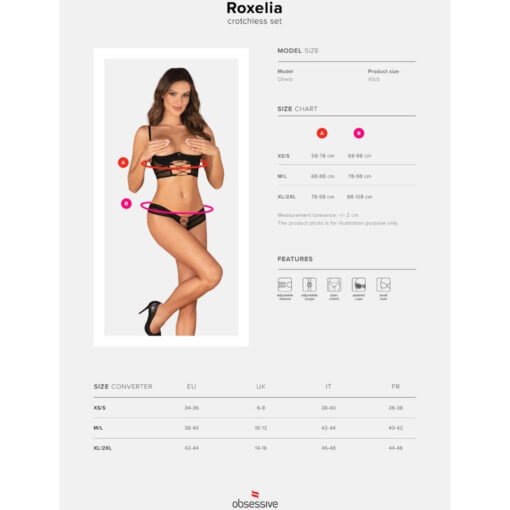 OBSESSIVE - ROXELIA SET DUE PEZZI CUPLESS XL/XXL - immagine 7