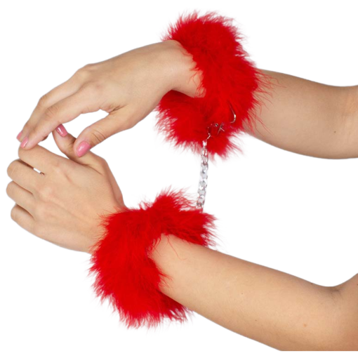 GIOCO SEGRETO - MANETTE MARABOU ROSSO - immagine 4