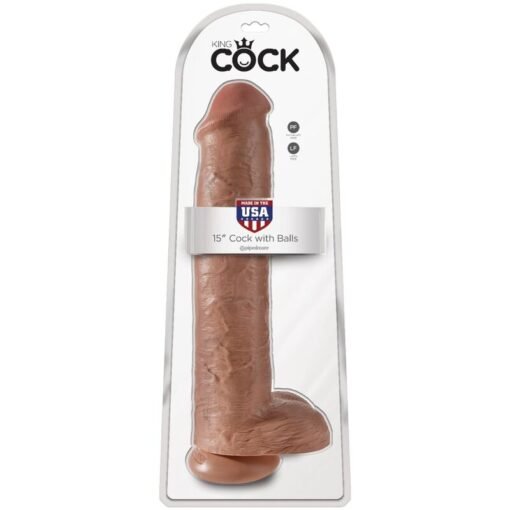 KING COCK - PENE REALISTICO CON SFERE 34.2 CM CARAMEL - immagine 6