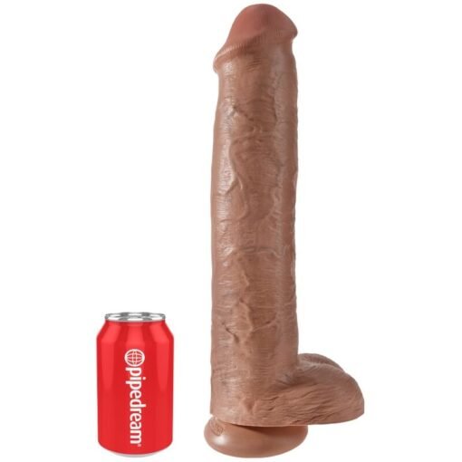 KING COCK - PENE REALISTICO CON SFERE 34.2 CM CARAMEL - immagine 5