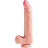 KING COCK - PENE REALISTICO CON SFERE 3D 24.8 CM LUCE