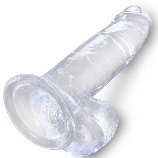 KING COCK - CLEAR PENE REALISTICO CON SFERE 15.2 CM TRASPARENTE - immagine 4