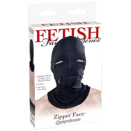 FETISH FANTASY SERIES - CAPPUCCIO CON CERNIERE NERO - immagine 2