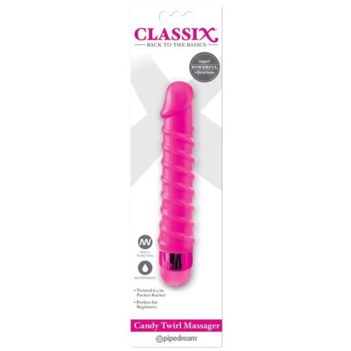 CLASSIX - CANDY TWIRL VIBRIERENDES MASSAGER 16,5 CM ROSA - immagine 3