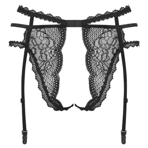 OBSESSIVE - PERLOVE REGGICALZE NERO XS/S - immagine 6