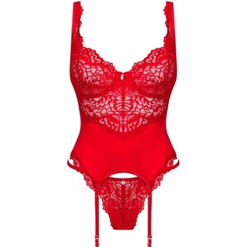 OBSESSIVE - CORSETTO E PERIZOMA AMOR CHERRIS L/XL - immagine 5