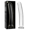 NEBULA SERIES BY IBIZA - MODELLO 17 DILDO IN VETRO BOROSILICATO TRASPARENTE 18.5 CM -O- 3 CM