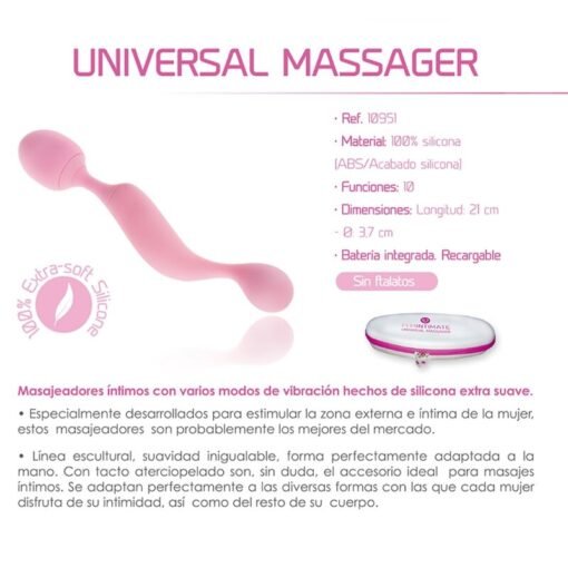 FEMINTIMATE - UNIVERSAL-MASSAGER-SILIKON-VIBRATOR ROSA - immagine 4
