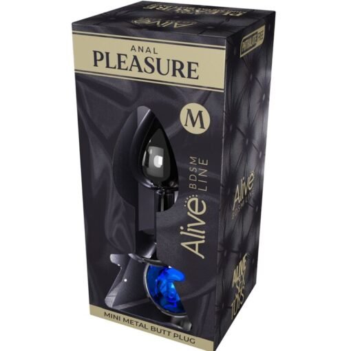 ALIVE - PIACERE ANALE MINI PLUG METAL BLU TAGLIA M - immagine 2