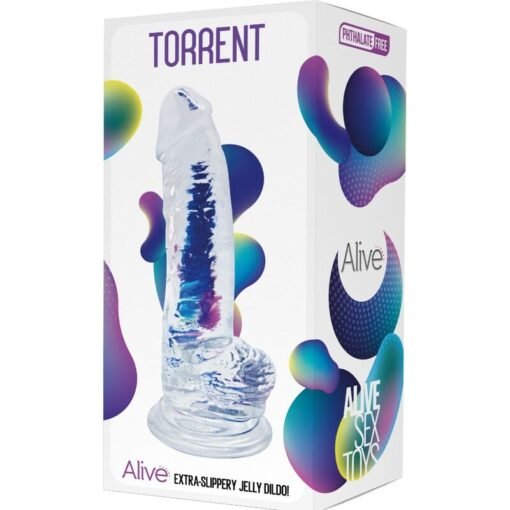 ALIVE - TORRENT PENE REALISTICO TRASPARENTE 20,6 CM - immagine 2