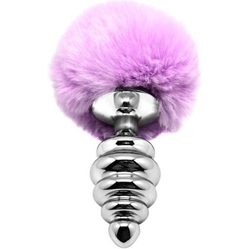 ALIVE - PLUG PIACERE ANALE SPIRALE METALLO FLUFFY VIOLA TAGLIA S - immagine 2