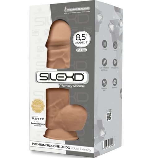 SILEXD - MODELLO 1 PENE REALISTICO PREMIUM SILEXPAN SILICONE CARAMEL 21.5 CM - immagine 3
