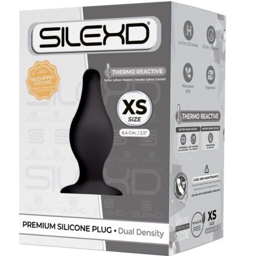 SILEXD - MODELLO 2 PLUG ANALE PREMIUM SILEXPAN SILICONE PREMIUM TERMOREATTIVO TAGLIA XS - immagine 2