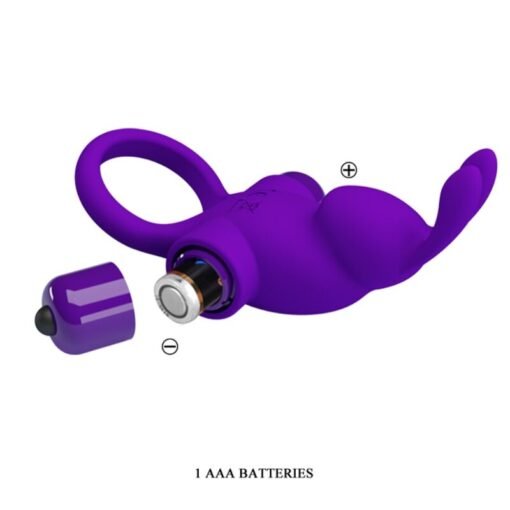 PRETTY LOVE - ANELLO VIBRATORE I CONIGLIO PER PENE VIOLA - immagine 7