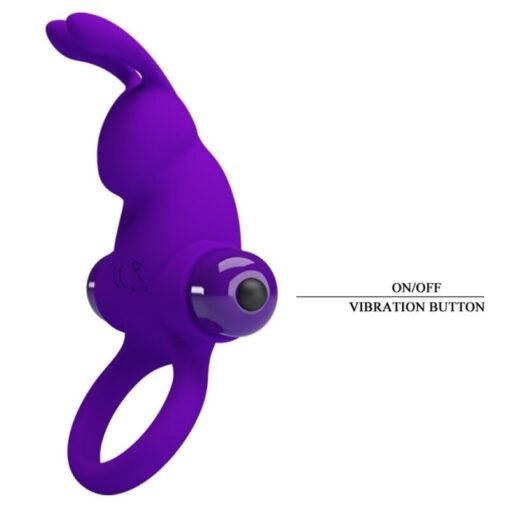 PRETTY LOVE - ANELLO VIBRATORE I CONIGLIO PER PENE VIOLA - immagine 8