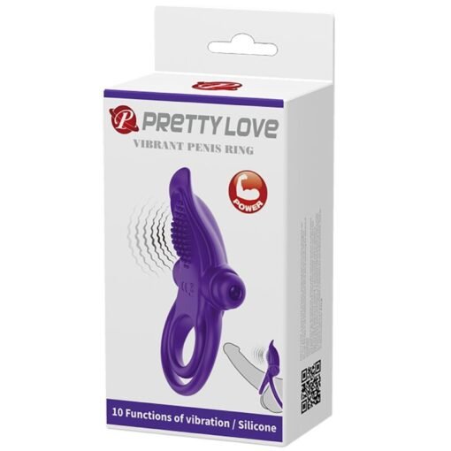 PRETTY LOVE - ANELLO VIBRANTE PER PENE VIOLA - immagine 9